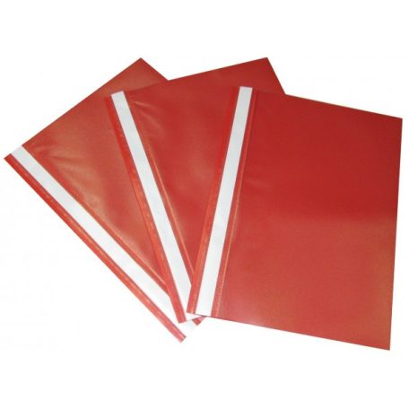 Gyorsfűző mappa műanyag A/4 piros