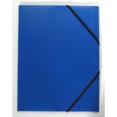 Műanyag gumis mappa A/4 - kék