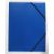 Műanyag gumis mappa A/4 - kék