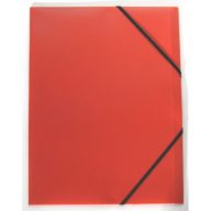 Műanyag gumis mappa A/4 - piros