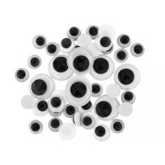 Öntapadós mozgó szem vegyes méretben 100 db/csomag