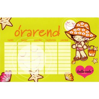 Órarend tutti cuti zöld - rózsaszín