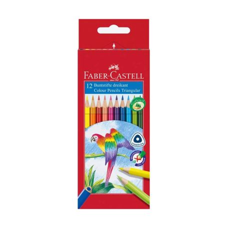 Faber Castell háromszögletű színes ceruza 12 darabos készlet