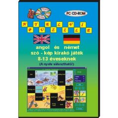 Nyelvi puzzle angol szó-kép kirakó játék