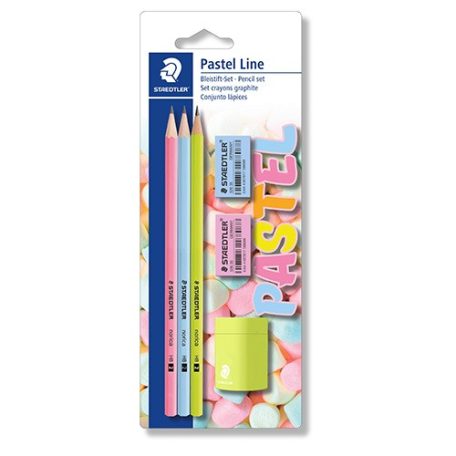 Staedtler Pastel Line grafit, hegyező, radír készlet