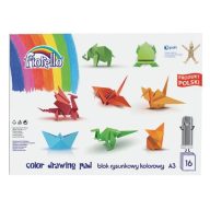 Színes rajztömb A/3 vegyes színekben 16 ív