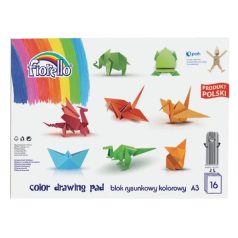 Színes rajztömb A/3 vegyes színekben 16 ív