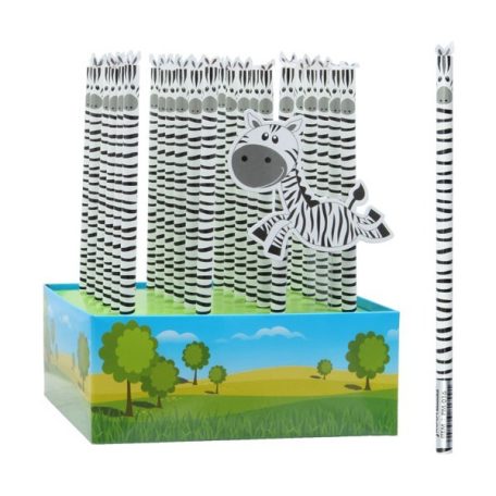 Grafit ceruza állatos 4D kerek Zebra