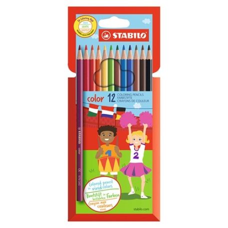 Stabilo Color hatszögletű színes ceruza készlet 12 darabos