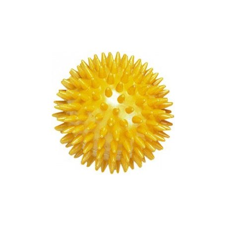 Masszázs labda erősített 8 cm - sárga