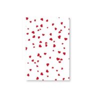 Kétoldalas karton A/4 piros szívecskés