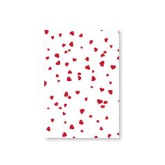 Kétoldalas karton A/4 piros szívecskés