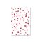 Kétoldalas karton A/4 piros szívecskés