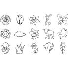 Heyda Nyomdakészlet 15 darabos Tavasz 