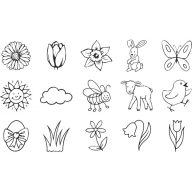 Heyda Nyomdakészlet 15 darabos Tavasz 