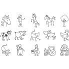 Heyda Nyomdakészlet 15 darabos Farm 