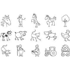 Heyda Nyomdakészlet 15 darabos Farm 