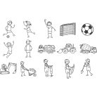 Heyda Nyomdakészlet 15 darabos Focis/Építős 