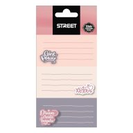 Street füzetcímke pasztell feliratos