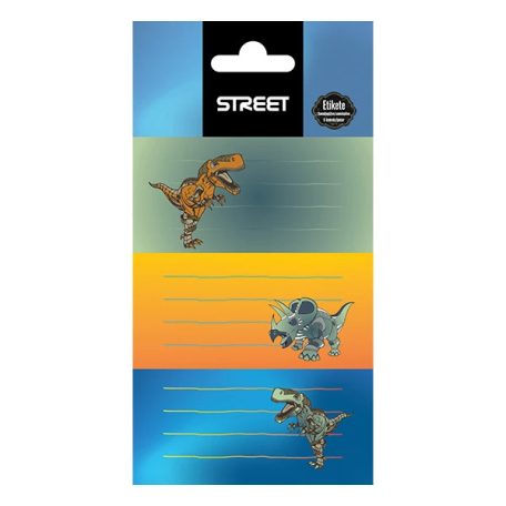 Street füzetcímke dinoszauruszok