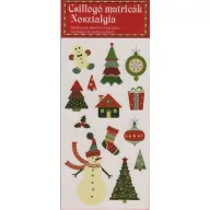 Karácsonyi csillogó matricák 