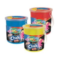 Colorino aszfaltkréta készlet vödörben 12 darabos