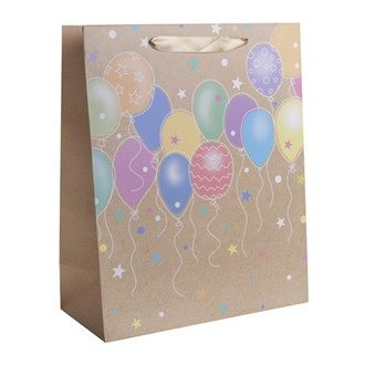 Dísztasak színes lufik 26 x 32 cm