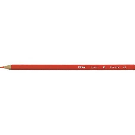 Milan színes ceruza háromszögletű vékony piros