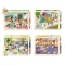 Iskolai élet fa puzzle készlet 4 darabos