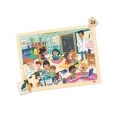 Iskolai élet fa puzzle 4 darabos készlet