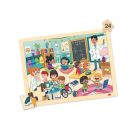 Iskolai élet fa puzzle 4 darabos készlet