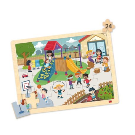 Iskolai élet fa puzzle 4 darabos készlet