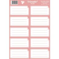 Füzetcímke pasztell rózsaszín