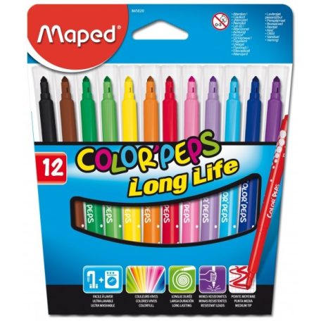Maped Color Peps mosható rostirón 12 darabos készlet