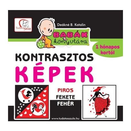 Babák könyvtára - Kontrasztos képek piros, fehér, fekete