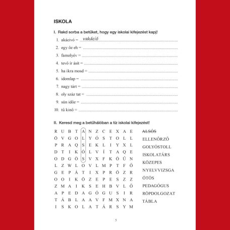 Rejtvényes szókincsteszt munkafüzet