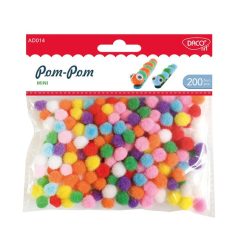 Pompon csomag vegyes 10 mm 200 db