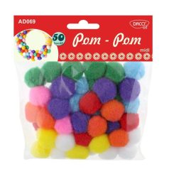Pompon csomag vegyes 25 mm 50 db