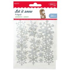 Öntapadós dekorgumi készlet Hópehely