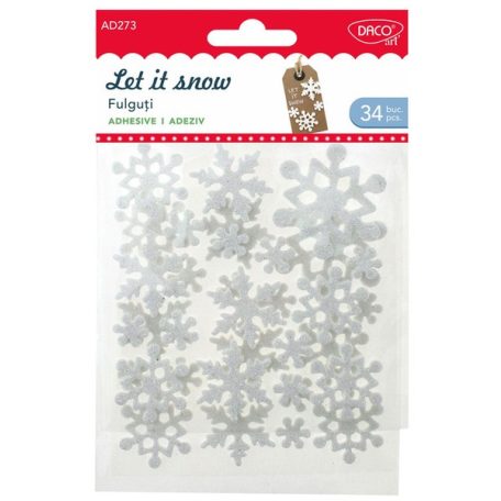 Öntapadós dekorgumi készlet Hópehely