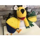 Tátogó béka kesztyűbáb