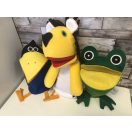 Tátogó béka kesztyűbáb