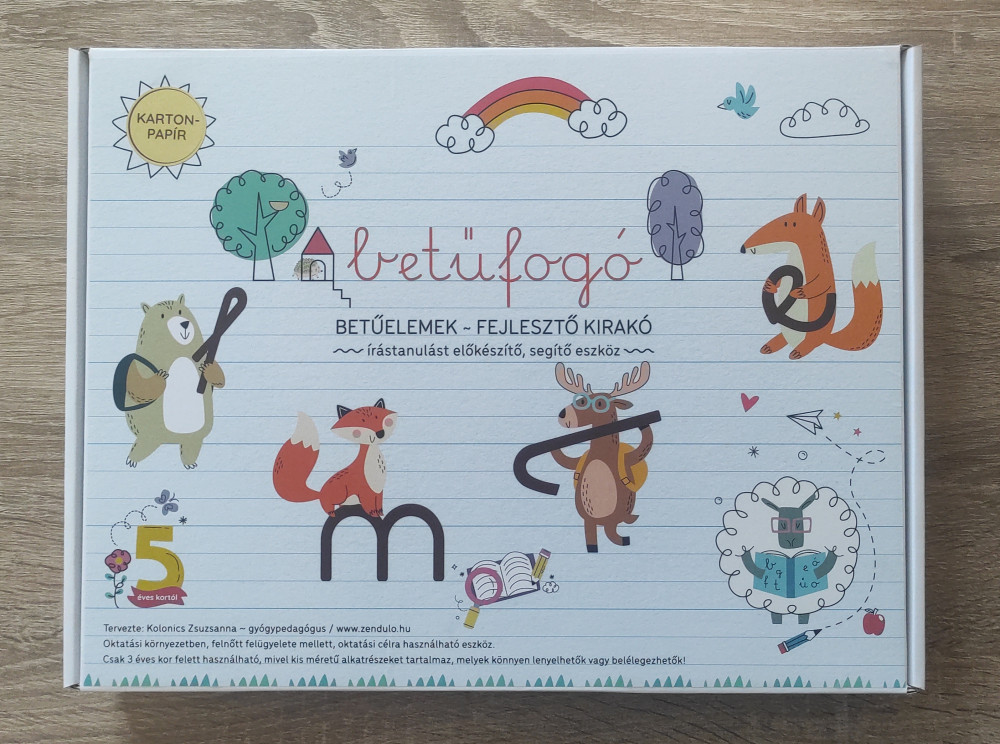 Betűfogó Betűtanító Fejlesztő Játék Kartonból Betűbazár Fe