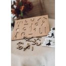 Betűfogó betűtanító fejlesztő játék fából