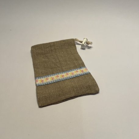 Kártyatartó tasak textilből lenvászonból