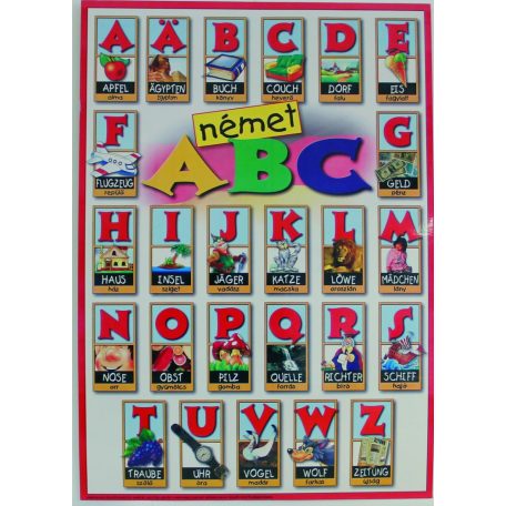 Német ABC szemléltető plakát 