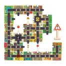 A város Óriási padló puzzle jelzőtáblákkal