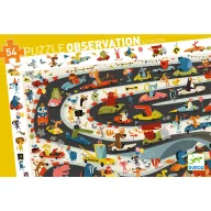 Autóverseny megfigyeltető puzzle 54 darabos