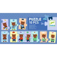 Sorozatkirakó puzzle Mackó öltözködik
