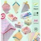 Origami papír Doboz hajtogatás
